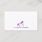 子供のユニコーンのプロフィールカード 名刺 (裏面)