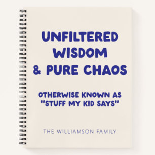 子供のユーモアあふれる名言集 親のユーモア 保存版 ノートブック