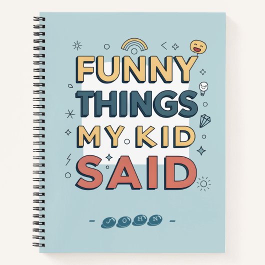 子供のユーモア溢れる名言 ポーズドコピー ノートブック (正面)
