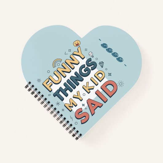 子供のユーモア溢れる名言 ポーズド・クォート ノートブック (正面)