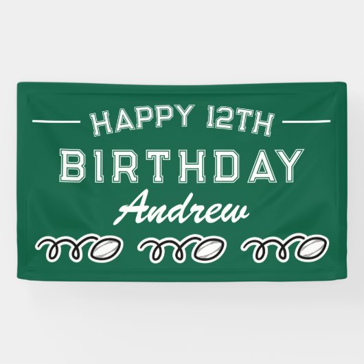 子供のラグビーお誕生日会バナー 横断幕 (横)