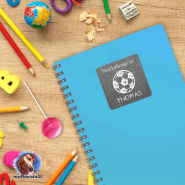 子供のラベル – サッカーボード | 防水 スクエアシール