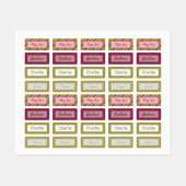 子供のランチコンテナ用ステッカー または 任意のアイテムに ラベル (シート)