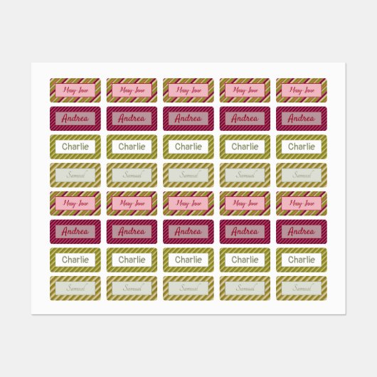 子供のランチコンテナ用ステッカー または 任意のアイテムに ラベル (シート)