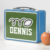 子供のランチボックスカスタムとラグビープリント メタルランチボックス (インサイチュ)