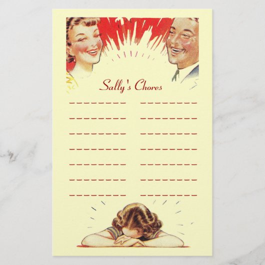 子供のリストの雑用はプロジェクトの計画の文房具をリストします 便箋 (正面)