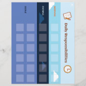 子供のルーチンchore印刷可能なグラフ (正面)