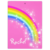 子供のレインボースターピンク名クリップボード クリップボード (裏面)