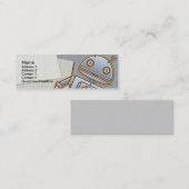 子供のレトロロケットの細いプロフィールカード スキニー名刺 (正面/裏面)