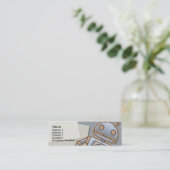 子供のレトロロケットの細いプロフィールカード スキニー名刺 (スタンド正面)