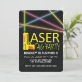 子供のレーザータグ誕生日パーティー 招待状 (スタンド正面)
