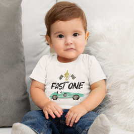 子供のレーシングカーデビュー1歳 ベビーTシャツ