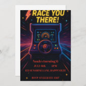 子供のレーシングバースデーパーティー招待状 招待状 (正面/裏面)