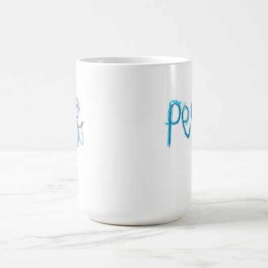 子供のロゴのPeerJのマグ コーヒーマグカップ (中央)
