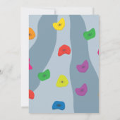 子供のロッククライミング誕生日パーティー 招待状 (裏面)