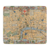 子供のロンドン、イギリスの地図 カッティングボード (正面)