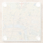 子供のロンドン、イギリスの地図 ガラスコースター