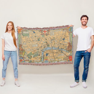 子供のロンドン、イギリスの地図 スローブランケット