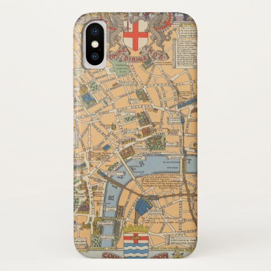 子供のロンドン、イギリスの地図 Case-Mate iPhoneケース (裏面)
