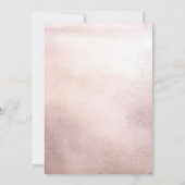 子供のローズゴールドグリッター ユニコーンペガサス 招待状 (裏面)