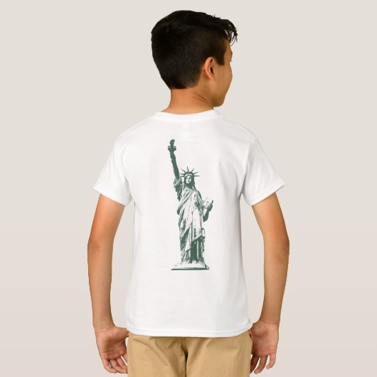 子供のワイシャツニューヨークのワイシャツの自由の女神 Tシャツ (裏面フル)