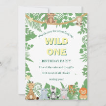 子供のワイルドワン誕生日フラット感謝カード