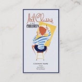 子供のヴィンテージのレトロの広告宣伝のための美術教室 名刺 (正面)
