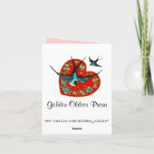 子供のヴィンテージバレンタインデーのカード シーズンカード (裏面)