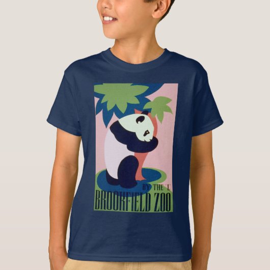 子供のヴィンテージWPA Brookfieldの動物園のパンダのTシャツ Tシャツ (正面)