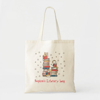 子供の一流のかわいいファンタジーの本の図書館のバッグ トートバッグ