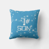 子供の一流のロケットの宇宙探検家の青の枕 クッション (裏面)