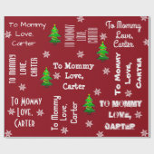 子供の与え贈り物パーソナライズされたのクリスマス ラッピングペーパー (フラット)