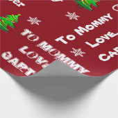 子供の与え贈り物パーソナライズされたのクリスマス ラッピングペーパー (角)