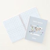 子供の世界地図 動物日記帳 ノートブック (内部)