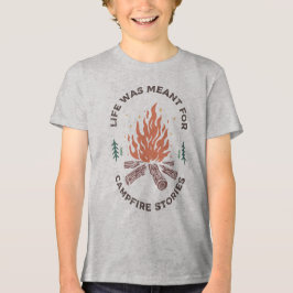 子供の人生はキャンプファイヤーの物語のためにある トライブレンドTシャツ