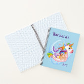 子供の人魚とユニコーンのスケッチ ノートブック (内部)