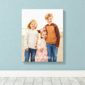 子供の休暇写真 キャンバスプリント (インサイチュ (ウッドフロア))