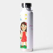 子供の作品を誇りに思って  ウォーターボトル (左面)