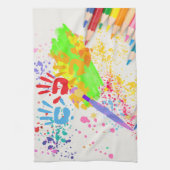 子供の作品 キッチンタオル (縦)