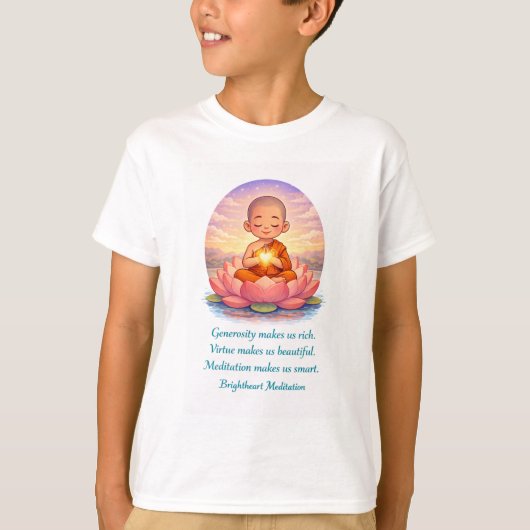 子供の僧侶のプリントTシャツ Tシャツ (正面)