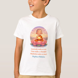 子供の僧侶のプリントTシャツ Tシャツ