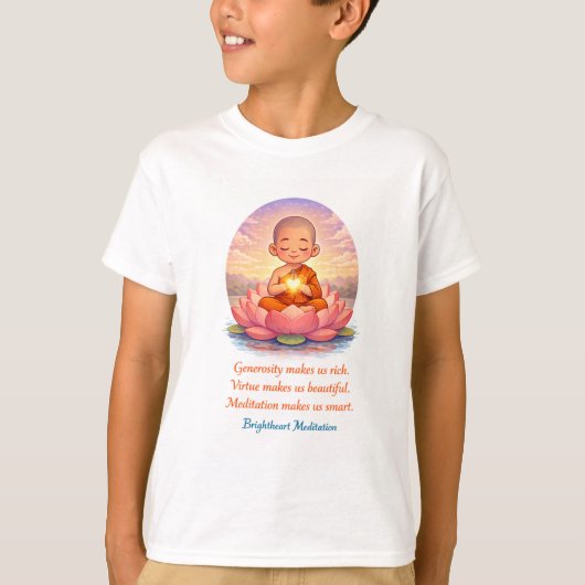 子供の僧侶のプリントTシャツ Tシャツ (正面)