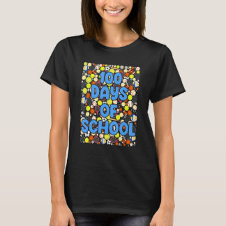 子供の先生のための100日目の学校 野球 フットボール Tシャツ