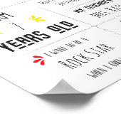 子供の入学初日の看板 ポスター (角)