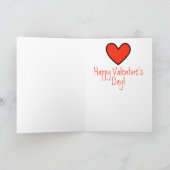 子供の写真がカラフルなバレンタインデーのカードに載っている カード (内部)