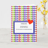 子供の写真がカラフルなバレンタインデーのカードに載っている カード (黄色い花)