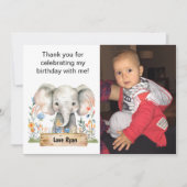 子供の写真のお礼カード サンキューカード (正面)