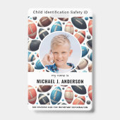 子供の写真の緊急ID少年の子供の識別 バッジ (Front)