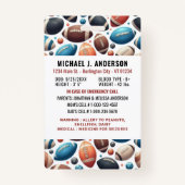 子供の写真の緊急ID少年の子供の識別 バッジ (裏面)