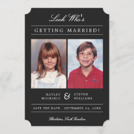 子供の写真オールドスクールクラシックのスタイル | ブラック セーブザデート